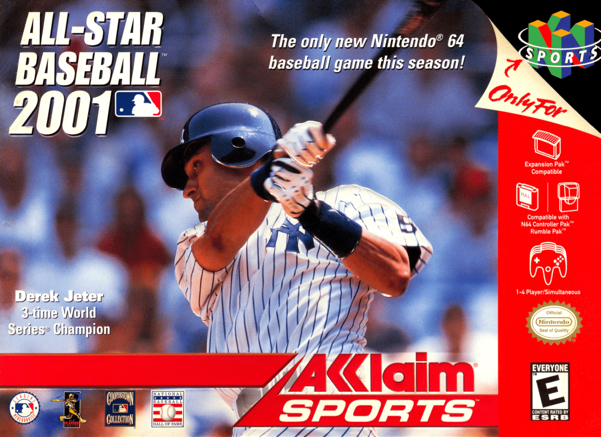 All-Star Baseball 2001 box art for Nintendo 64